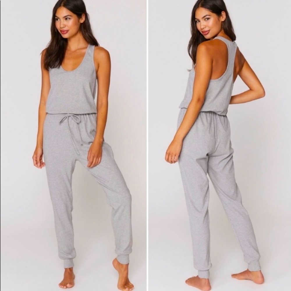 Spiritual Gangster Giselle Rib Jumpsuit Grey L NWT